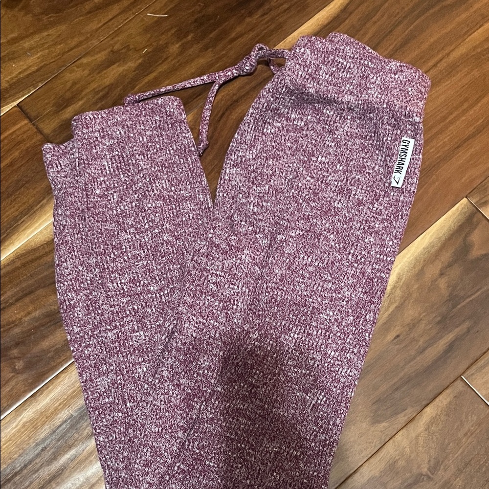 Gymshark Burgundy Knit Joggers